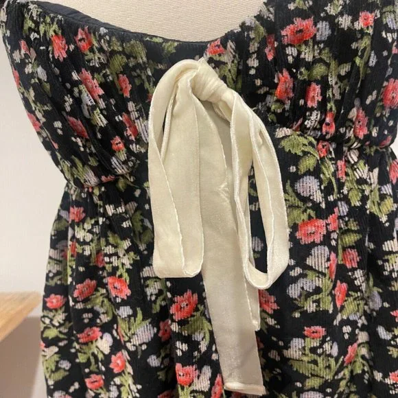 SOLD Free People Corduroy Floral Printed Tunic Babydoll Dress NWOT S… - Picture 10 of 15